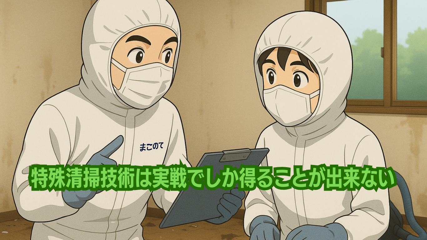 特殊清掃技術は実戦でしか得れない