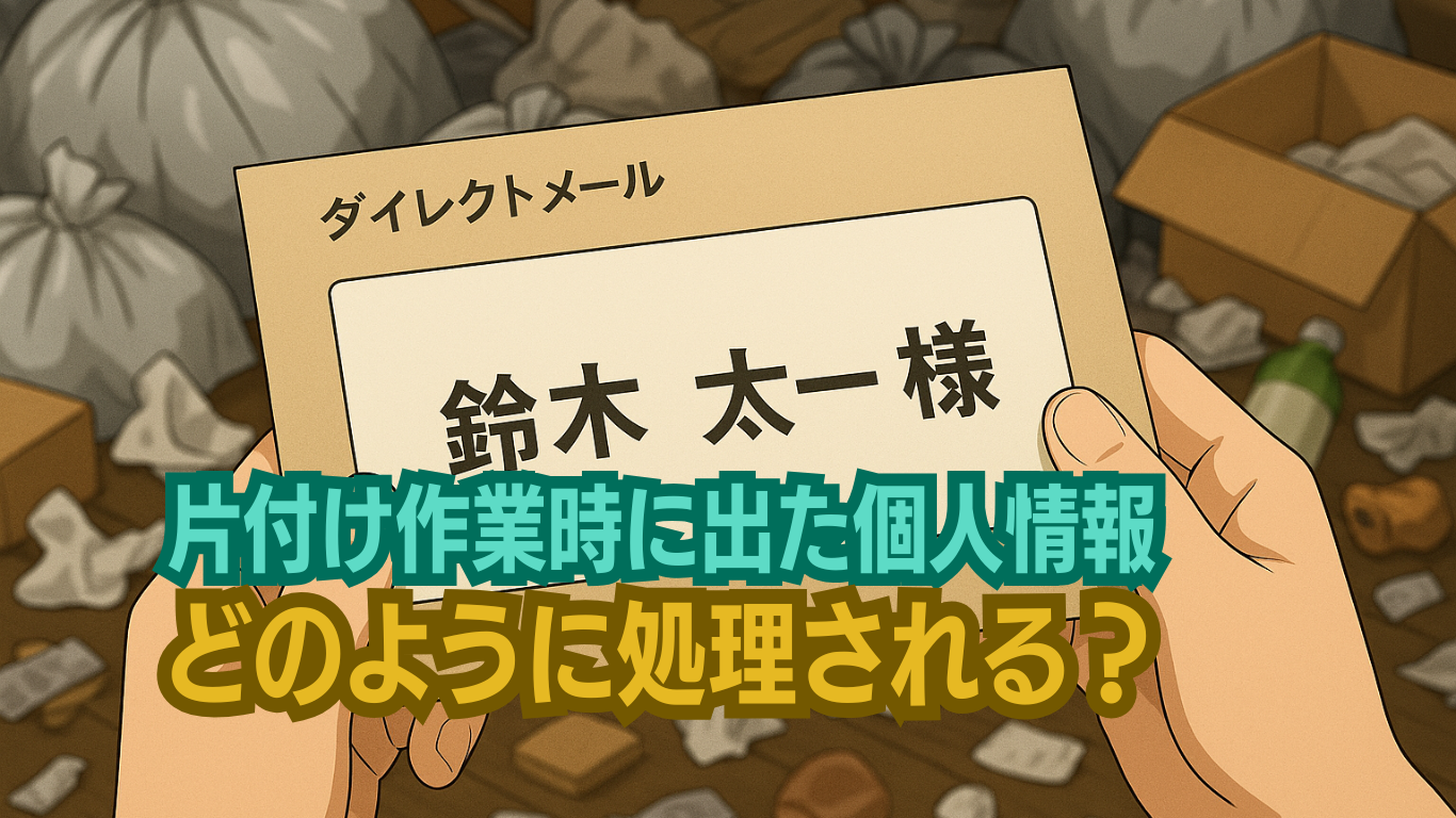 片付け作業時に出た個人情報はどう処理される?