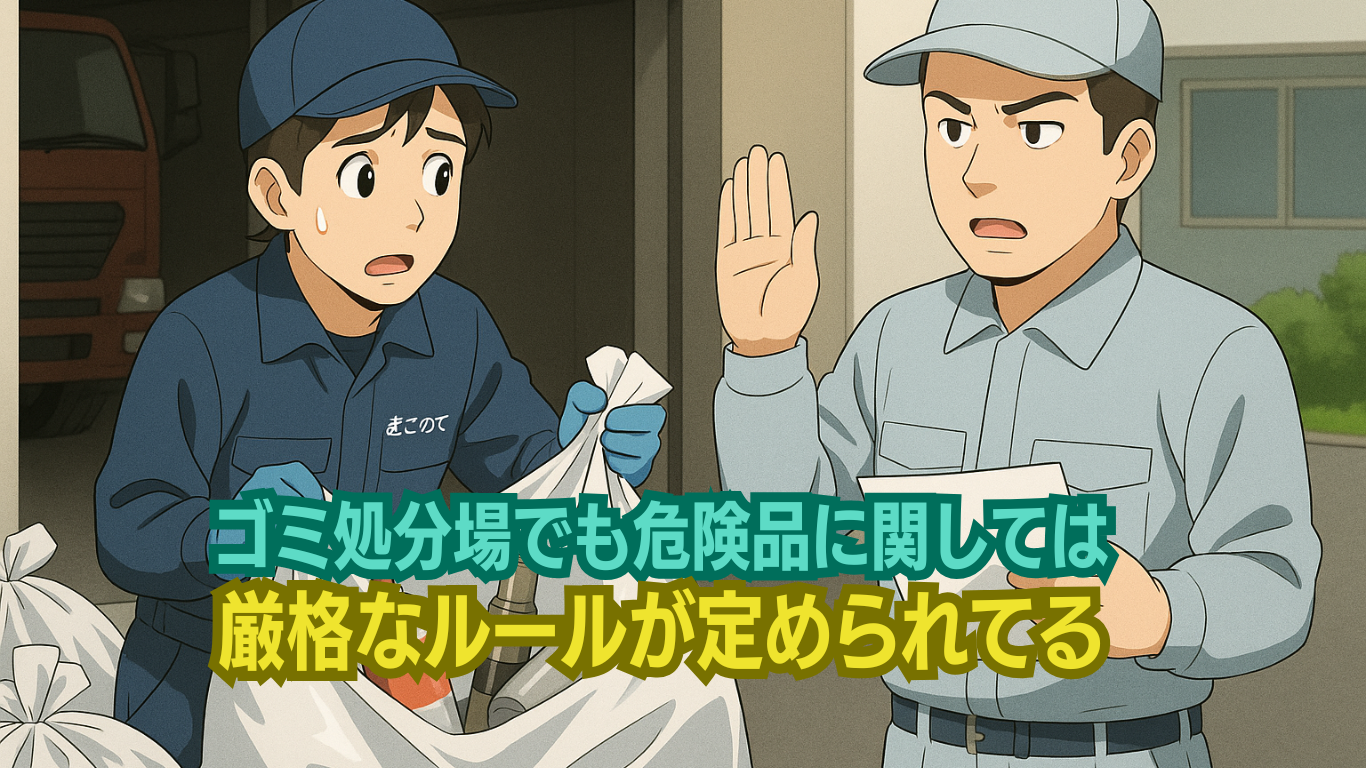 ゴミ処理場でも危険品は警戒される