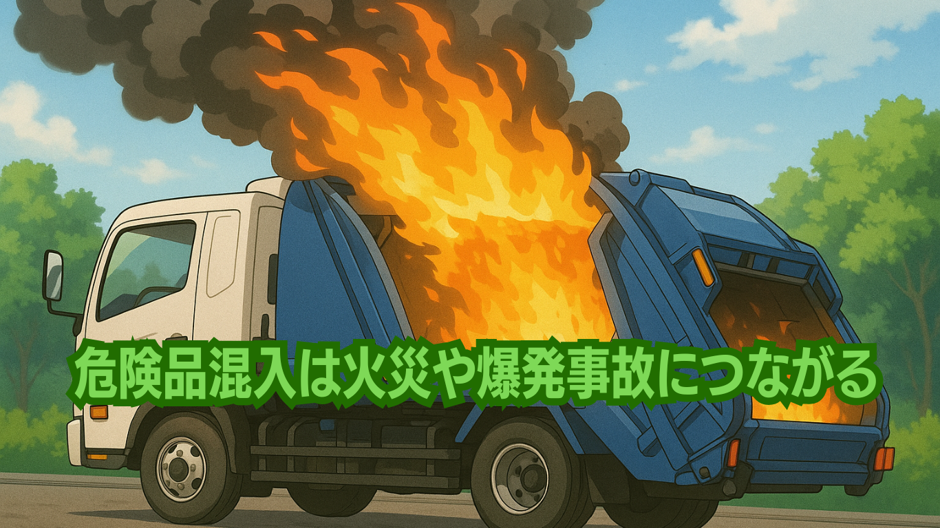 危険品混入は火災事故につながる