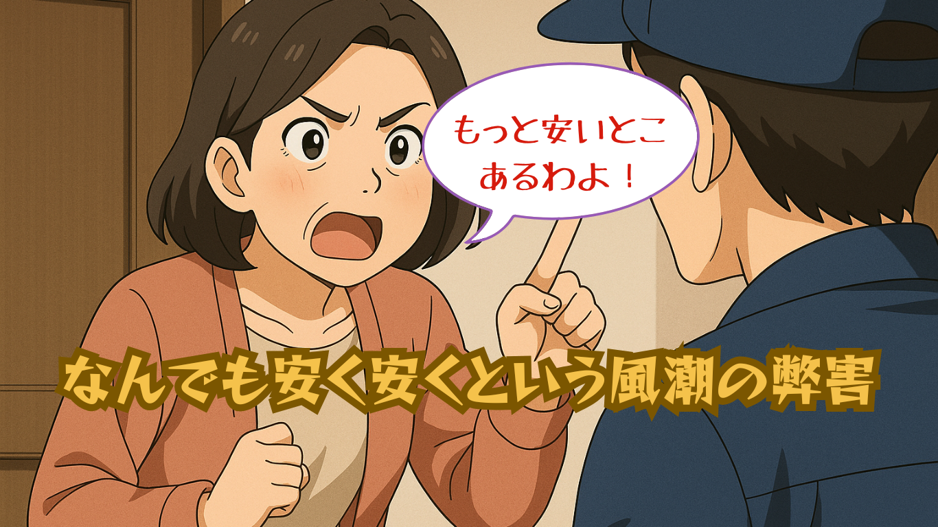 安いが正義の風潮がブラック労働を生む