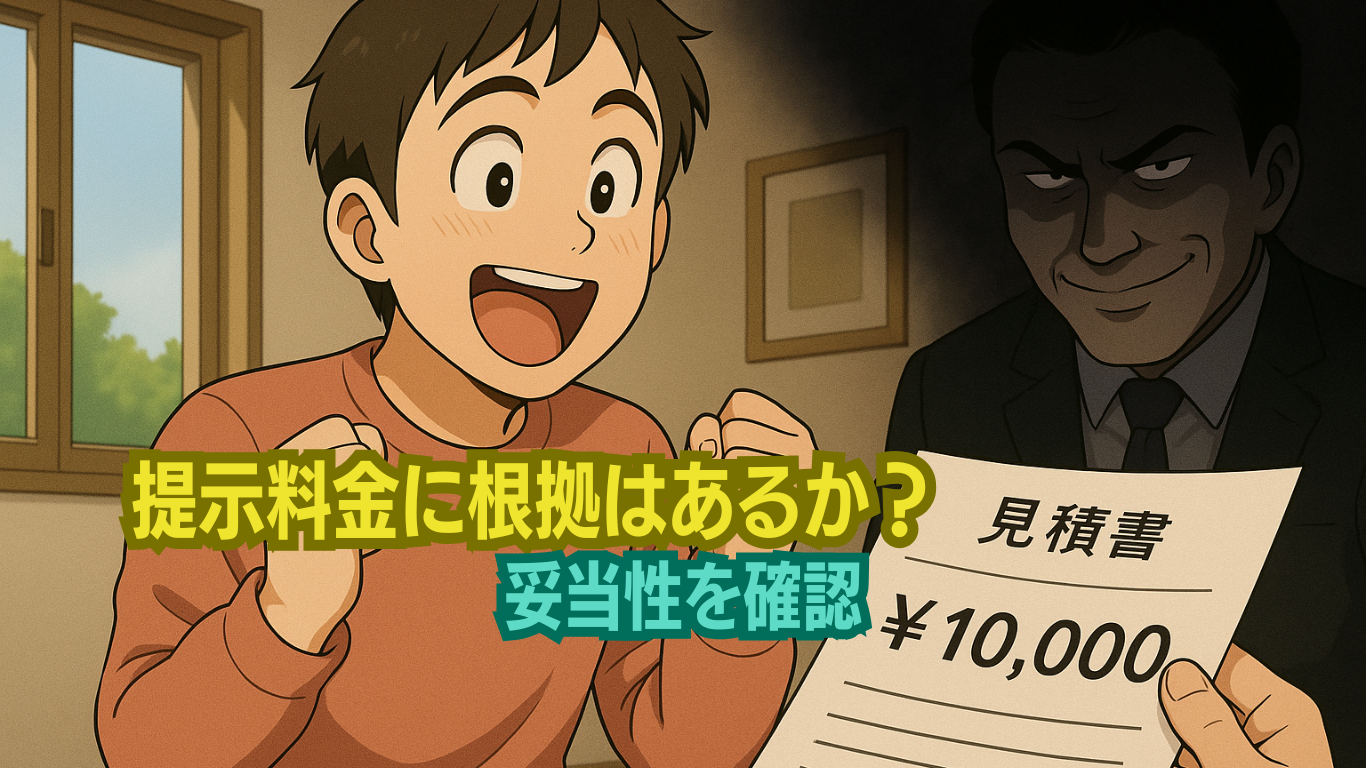 提示料金の妥当性を確認しよう