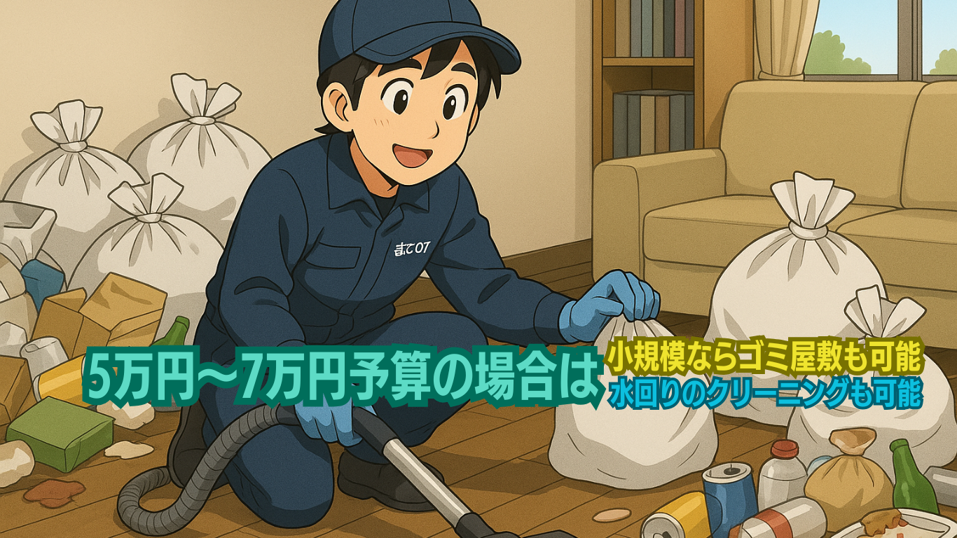 5~7万円のゴミ屋敷片付けは小規模なら可能