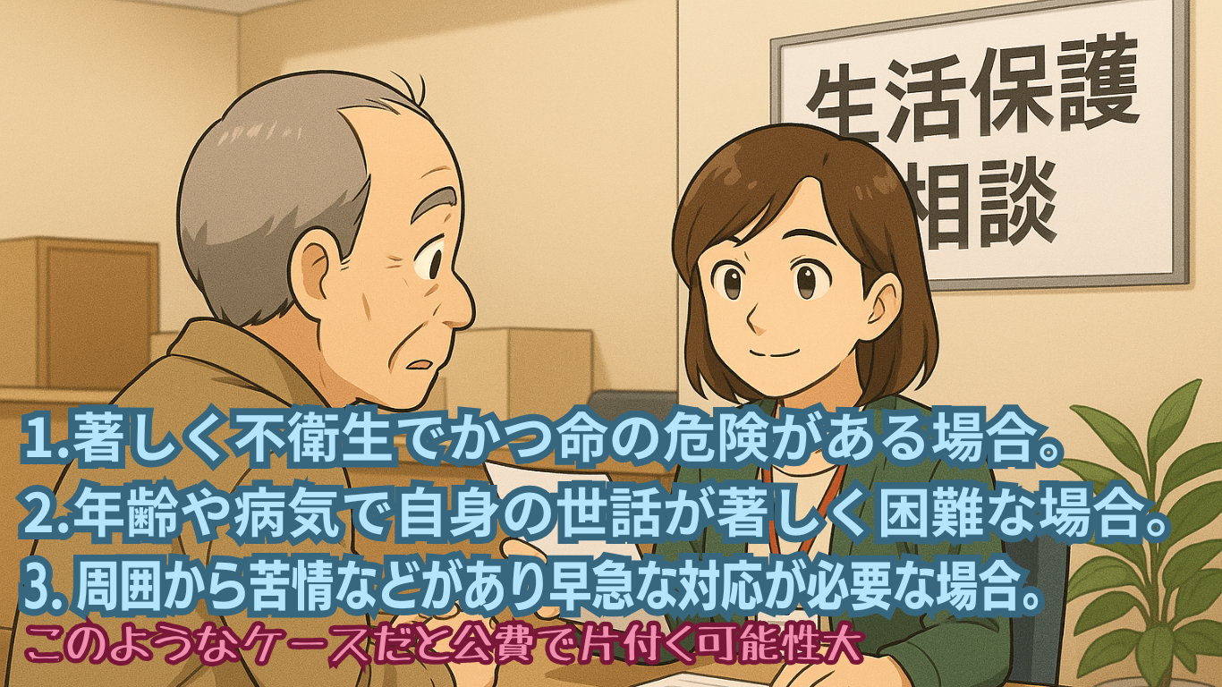 命の危険がある汚部屋ならまずケースワーカーに相談