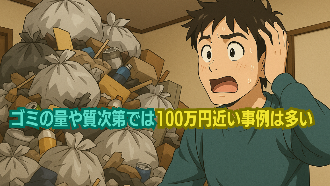 100万円前後のゴミ屋敷片付けは多い