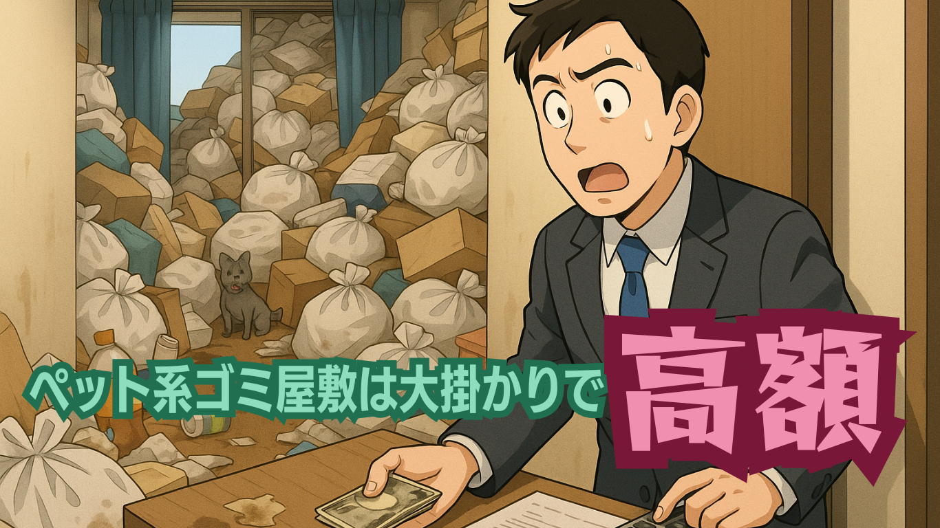 ペット系ゴミ屋敷は大掛かりで高額です