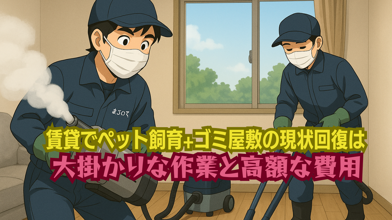 ペット飼育+ゴミ屋敷＝高額費用