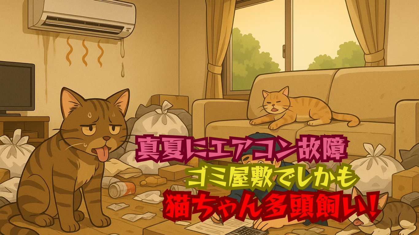 真夏にエアコンが故障したゴミ屋敷