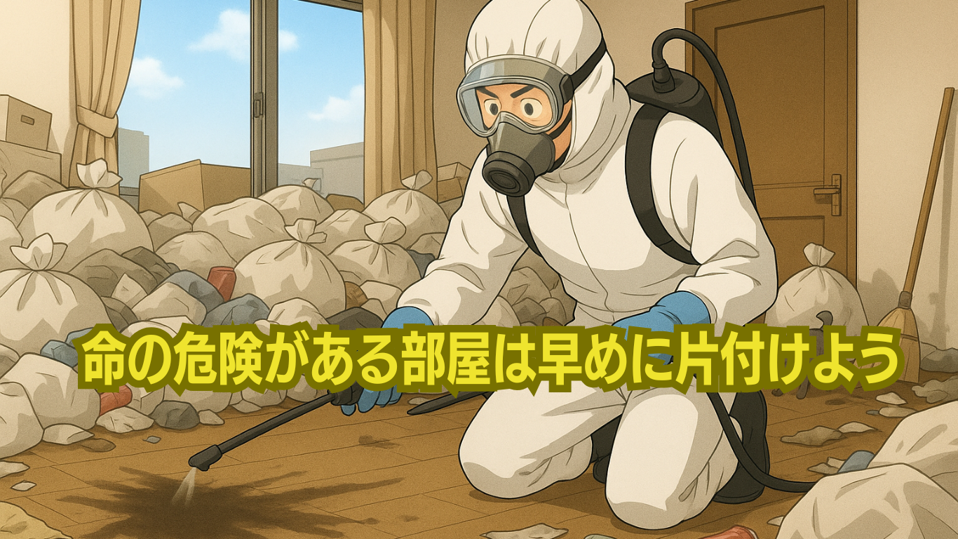 命の危険がある部屋はすぐに片付ける