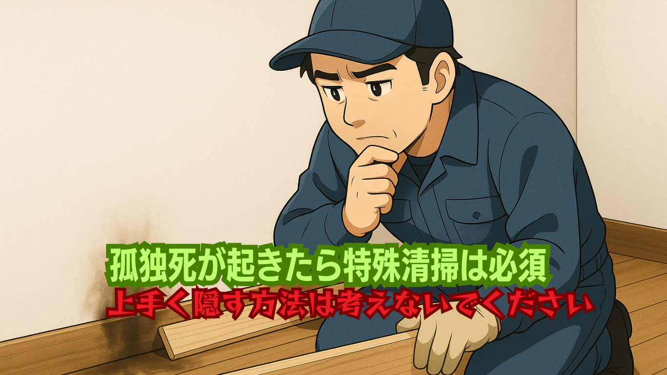 孤独死が起きたら特殊清掃は必須