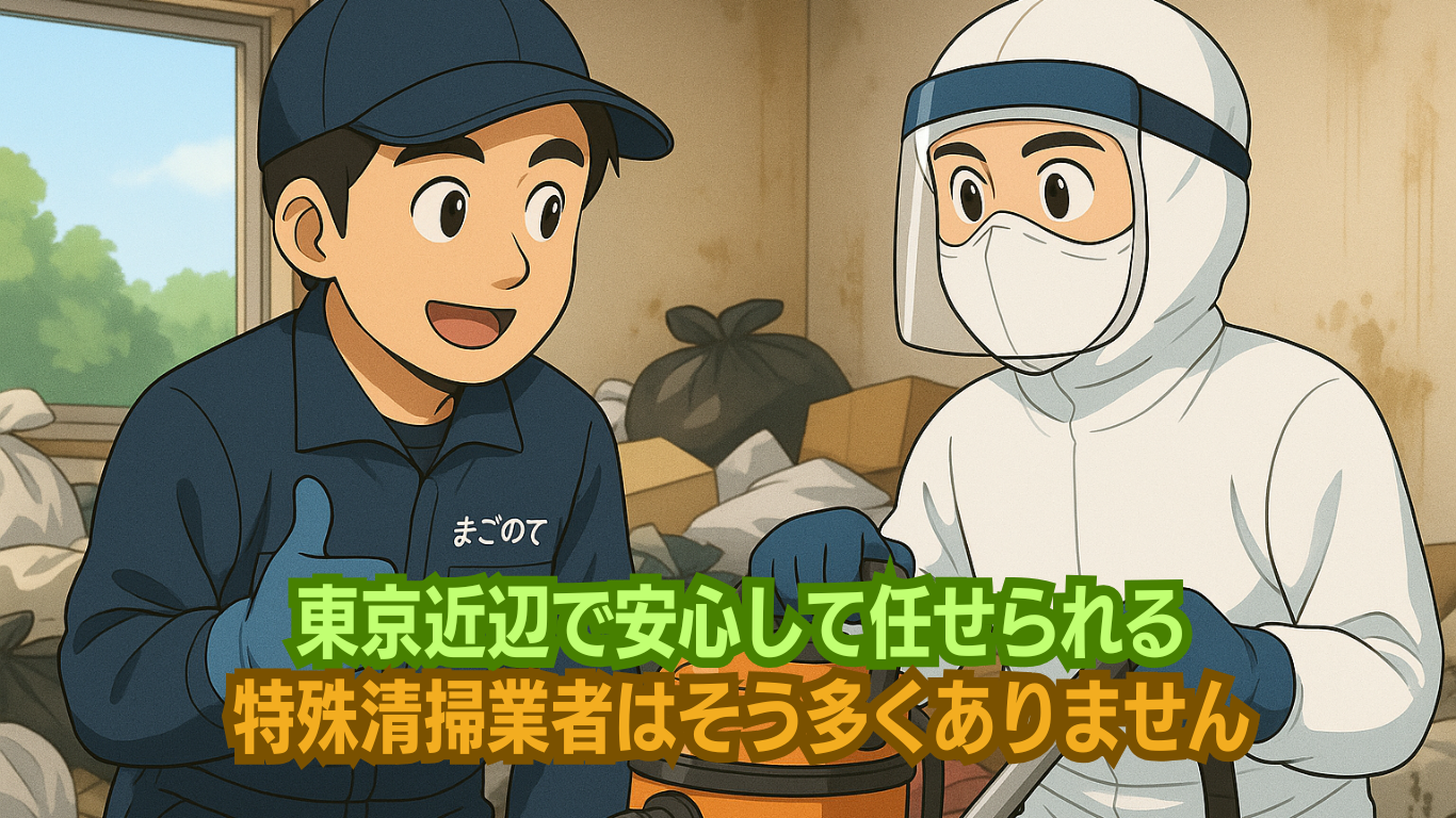 東京近辺の安心して任せられる特殊清掃業者