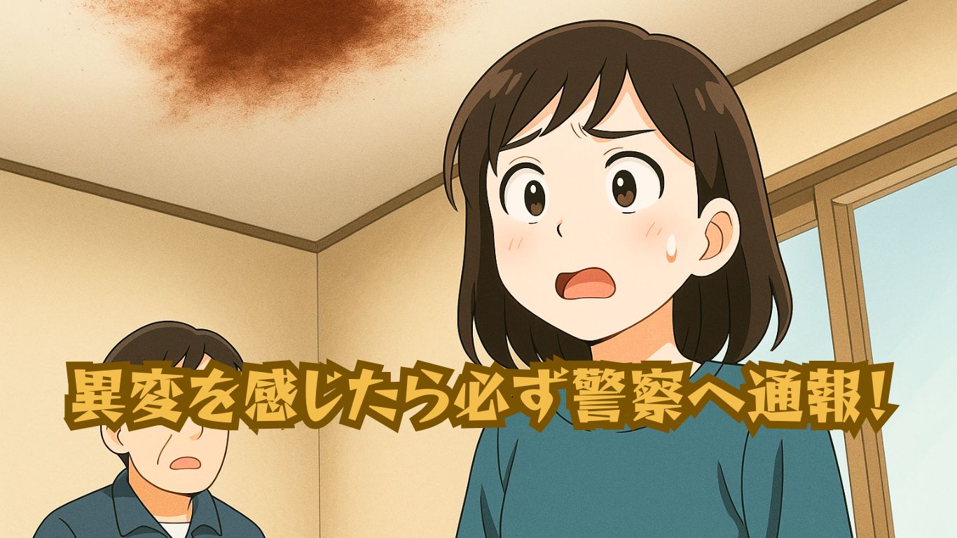 異変を感じたら躊躇わず管理会社か警察へ通報しましょう