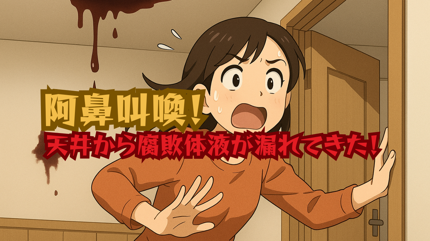 天井から腐敗体液が降って来る恐怖