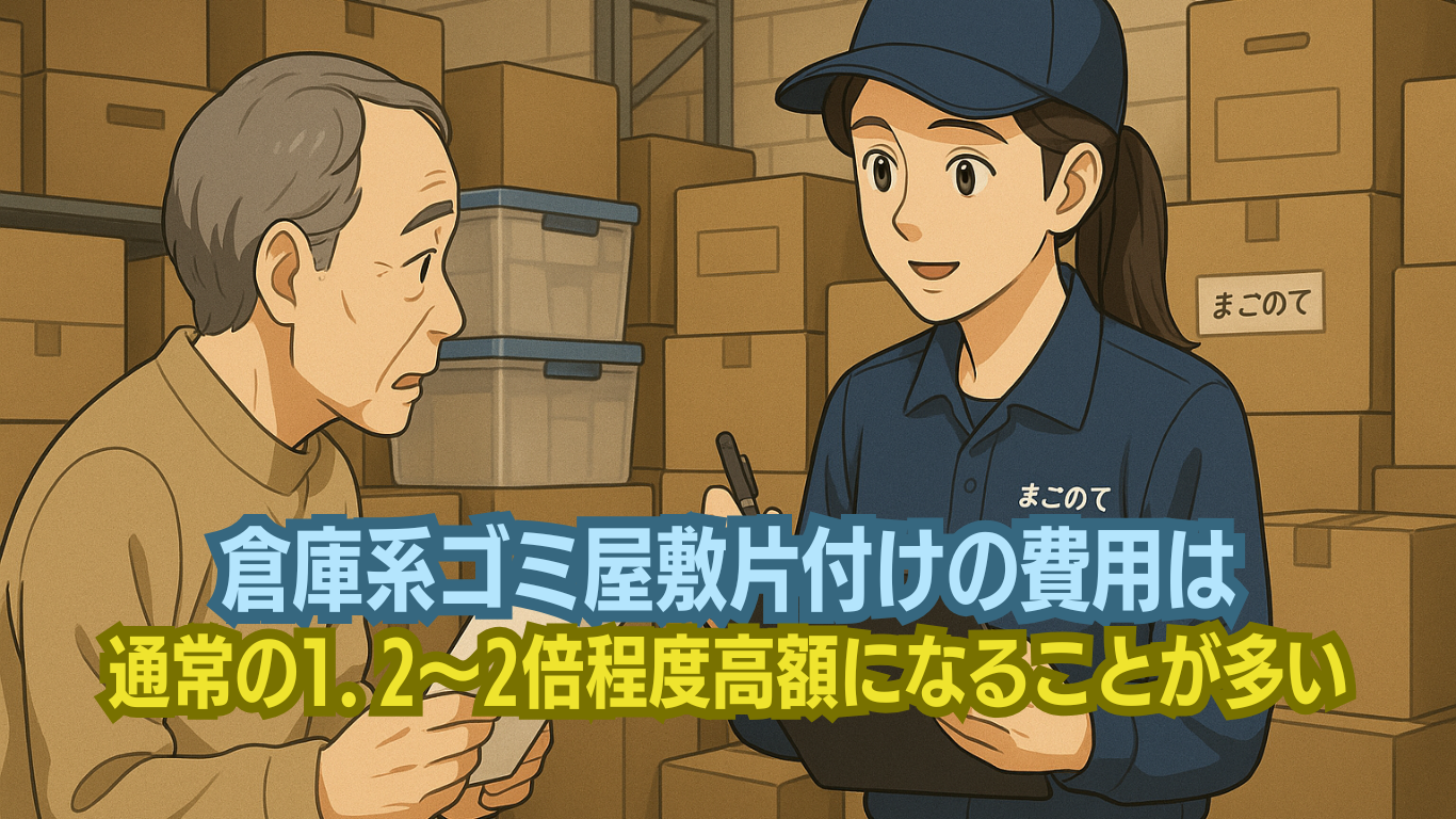 倉庫系ゴミ屋敷は高額になることが多い