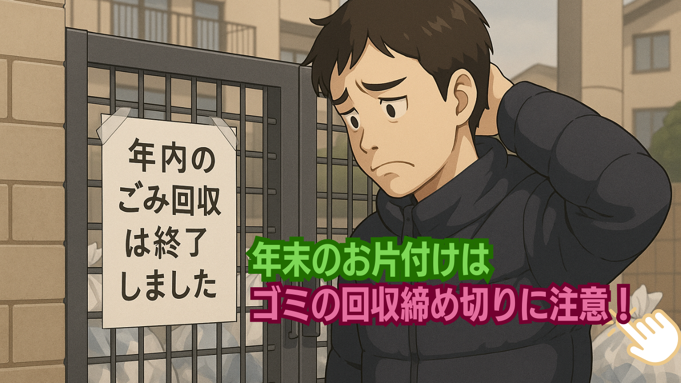 ゴミ回収締め切り日に注意