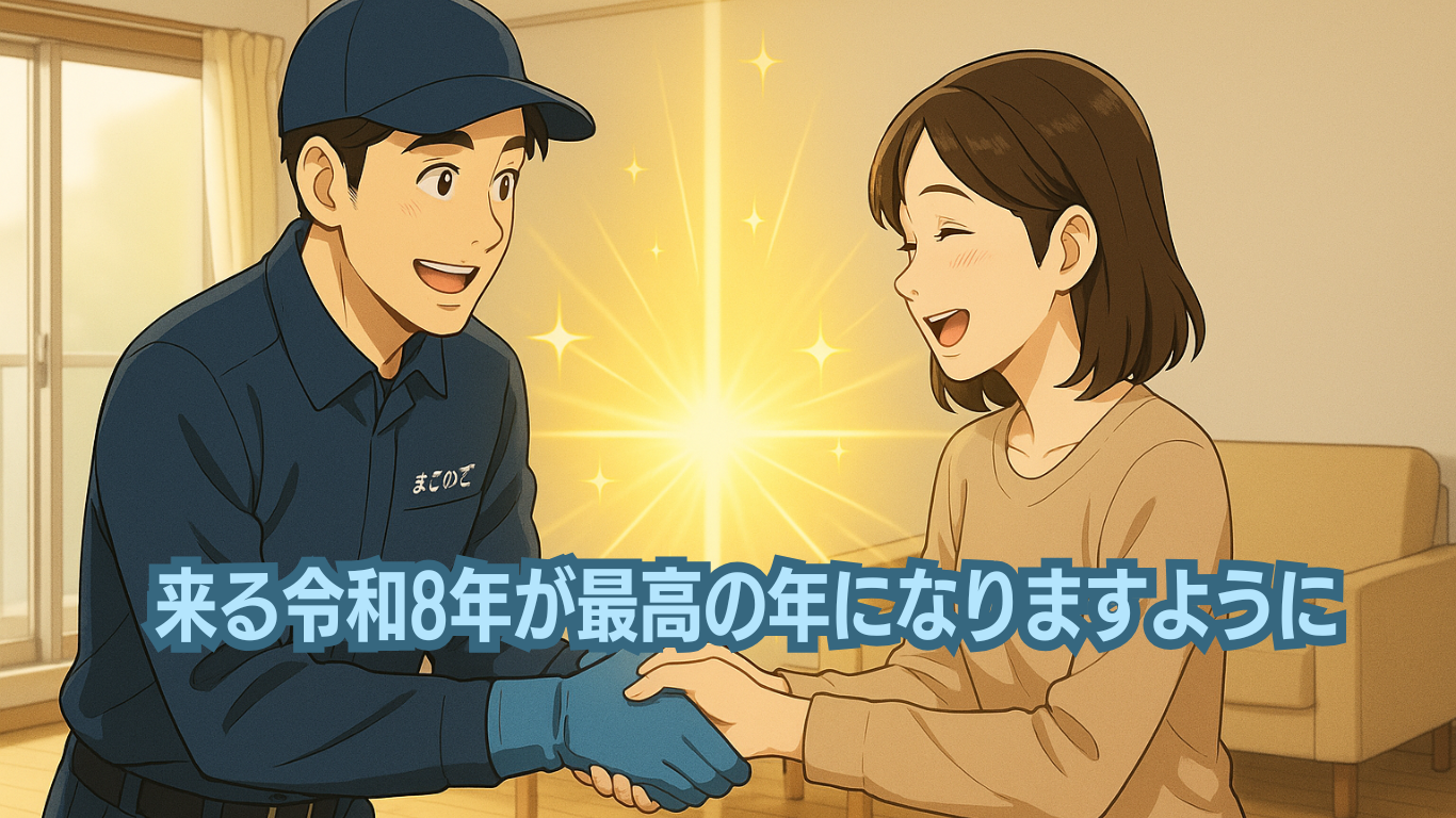 気持ちよく年越しできるようゴミ屋敷脱出のお手伝いをするまごのて