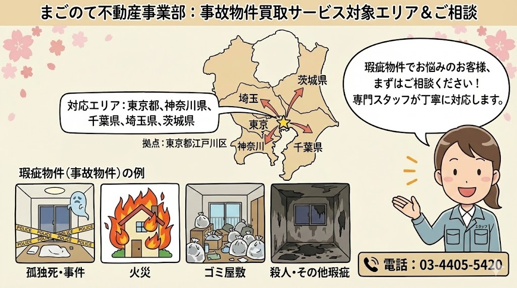 東京・千葉・埼玉で瑕疵物件、事故物件買取ります