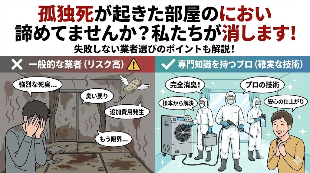 特殊清掃実績15年のベテランが完全消臭します