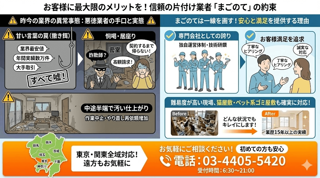 東京近辺のネコ屋敷はまごのてが解決します