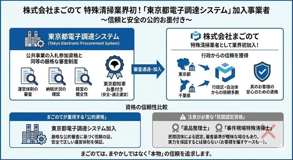 まごのてのスタッフは正社員運営で東京都電子調達システム加入