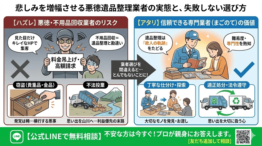 まごのての遺品整理は丁寧に行います