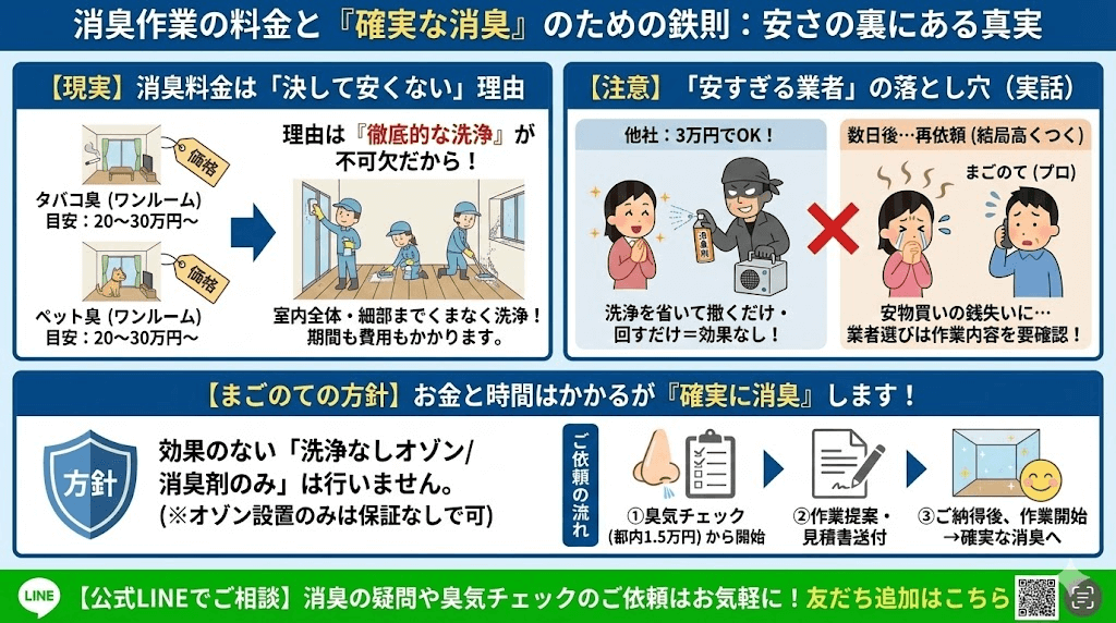 消臭のための料金