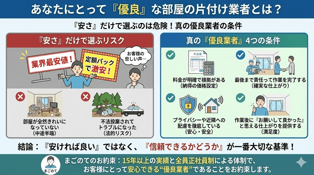 優良なゴミ屋敷片付け業者とは