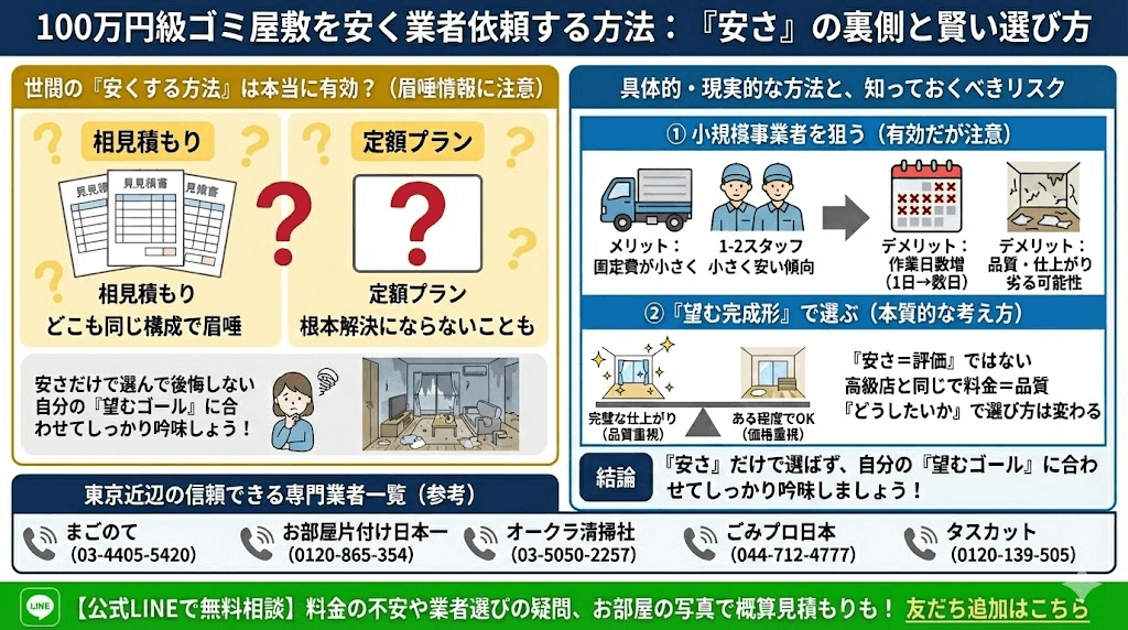 東京近辺の信頼できるゴミ屋敷片付け業者一覧