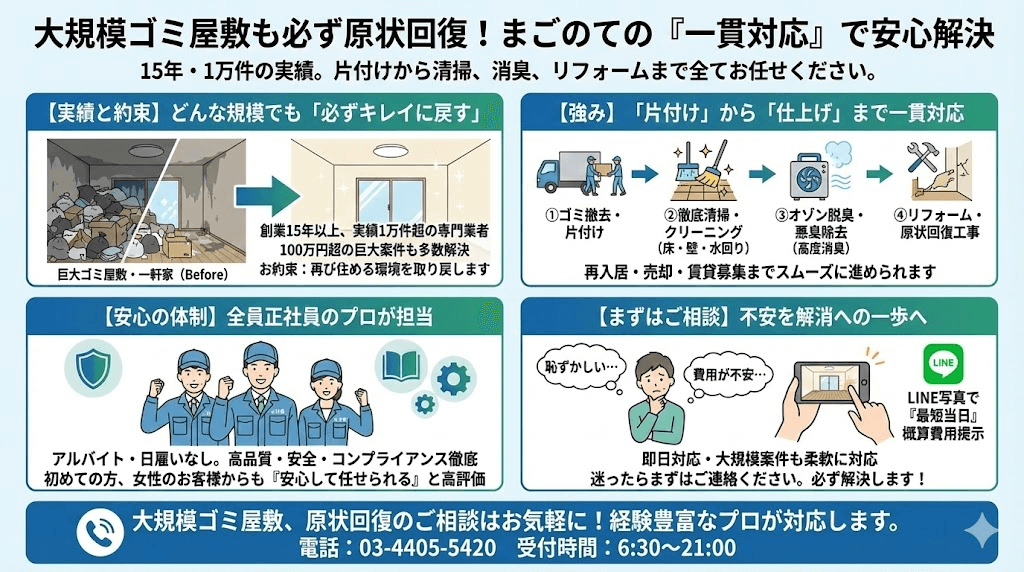 ゴミ屋敷や汚部屋の電話相談窓口