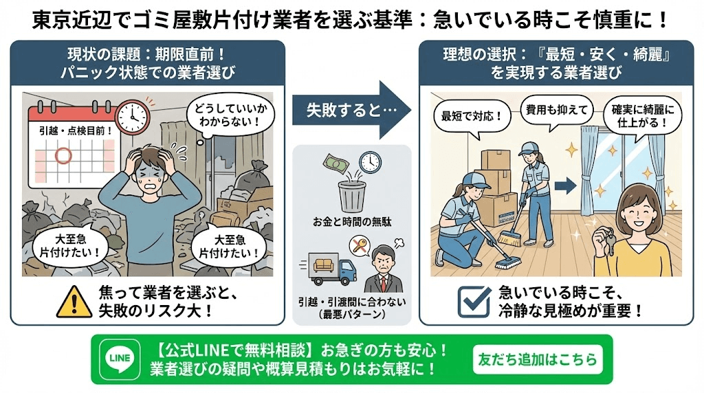 江戸川区、江東区大至急の部屋のお片付け