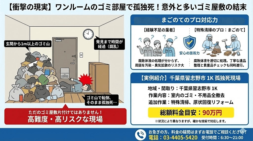 ゴミ屋敷で孤独死