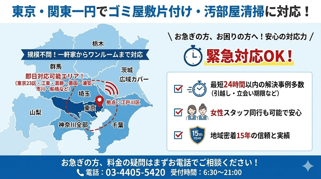 東京近辺のゴミ屋敷片付けはまごのてへどうぞ