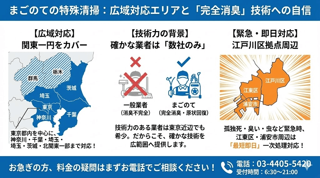 特殊清掃や原状回復はすぐにご相談ください