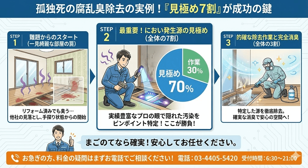 完璧な特殊清掃と部屋の消臭