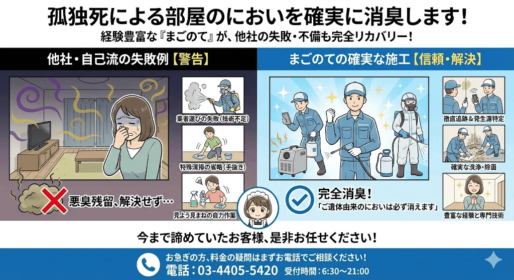 東京近辺の特殊清掃ならまごのてへどうぞ
