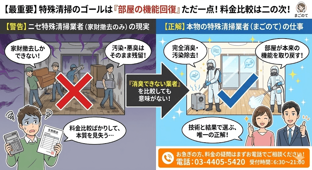 特殊清掃業者選びのポイントはたった1つ