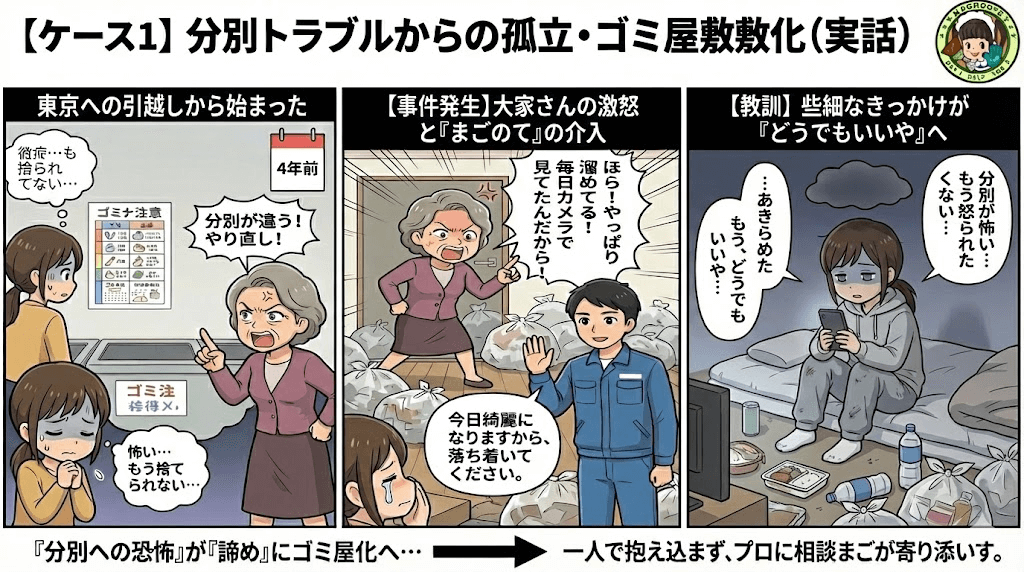 ゴミ捨てルールの複雑さからゴミ屋敷化