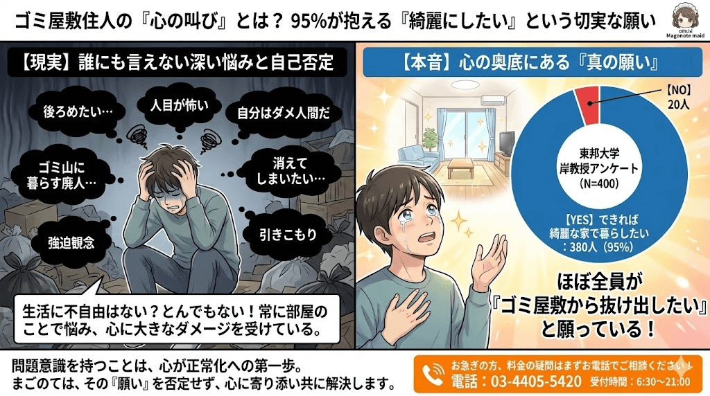 好きでゴミ屋敷に暮らしてる人は皆無