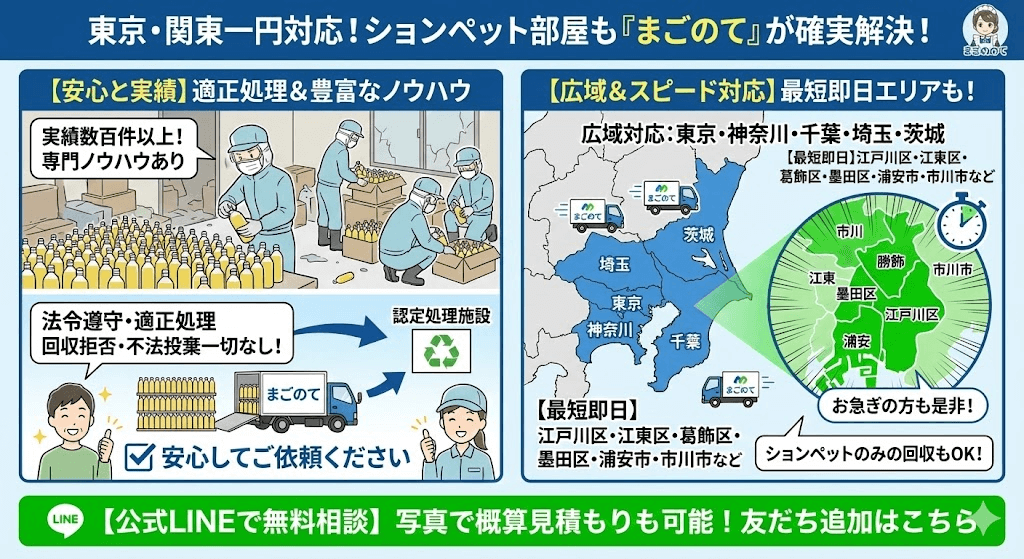 ションペットありのゴミ屋敷片付けたまわります