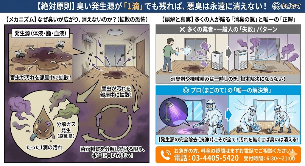 におい発生源がある限り永遠ににおいは消えない