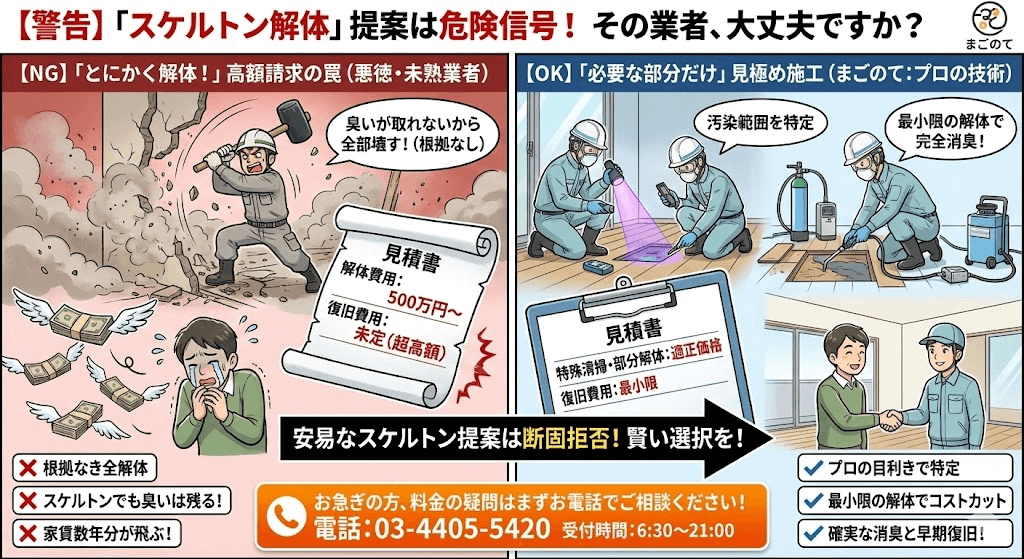 内装をスケルトンにしたがる悪徳特殊清掃業者