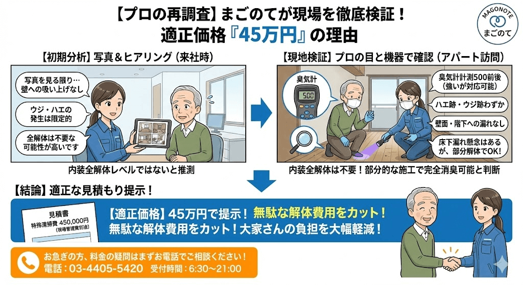 においを数値化して特殊清掃提案をします