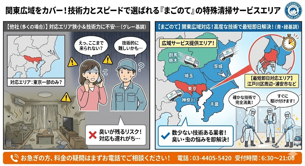 特殊清掃や原状回復はすぐにご相談ください