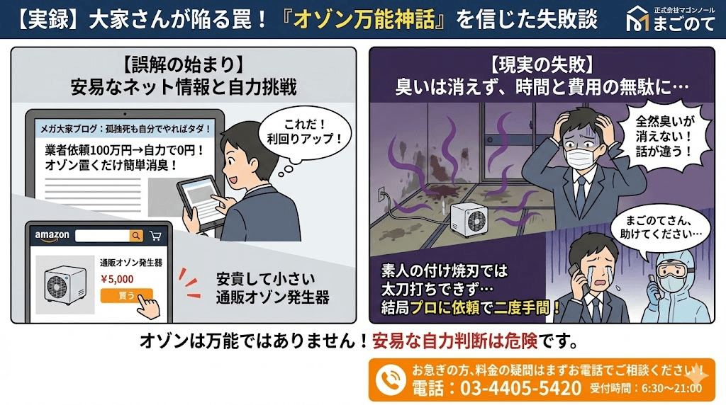 オゾン万能神話を信じた消臭の失敗事例