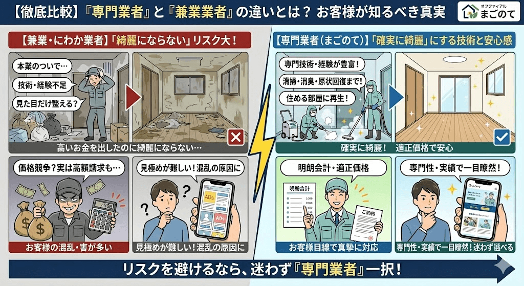 ゴミ屋敷片付けは部屋が綺麗になることが大前提