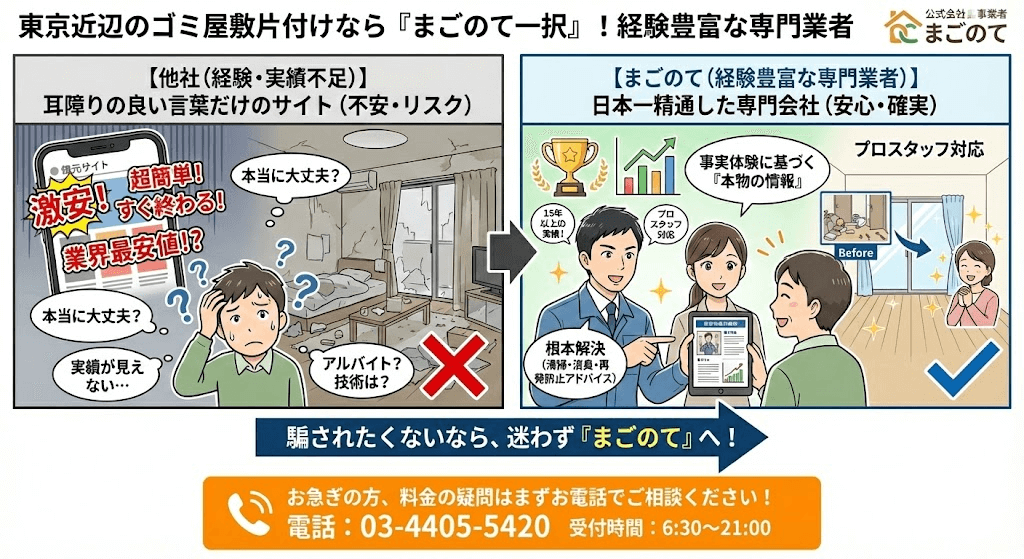 偽物のゴミ屋敷片付け業者も多い