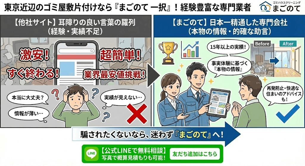 業界最安値のゴミ屋敷片付け業者は信用するな