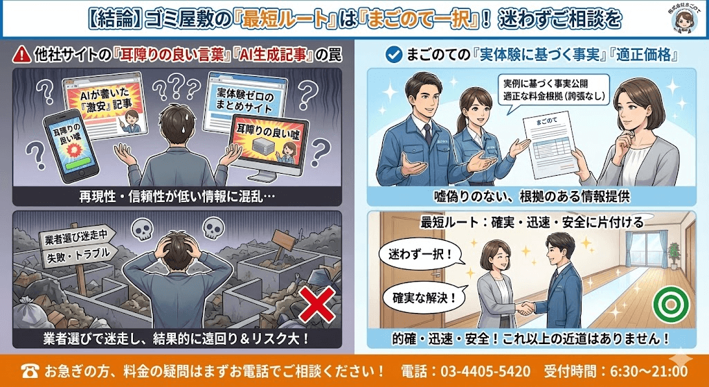 ゴミ屋敷片付けならまごのて一択