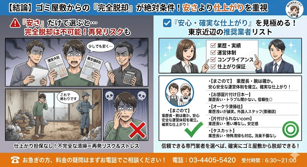 良質な片付け業者選びが大事