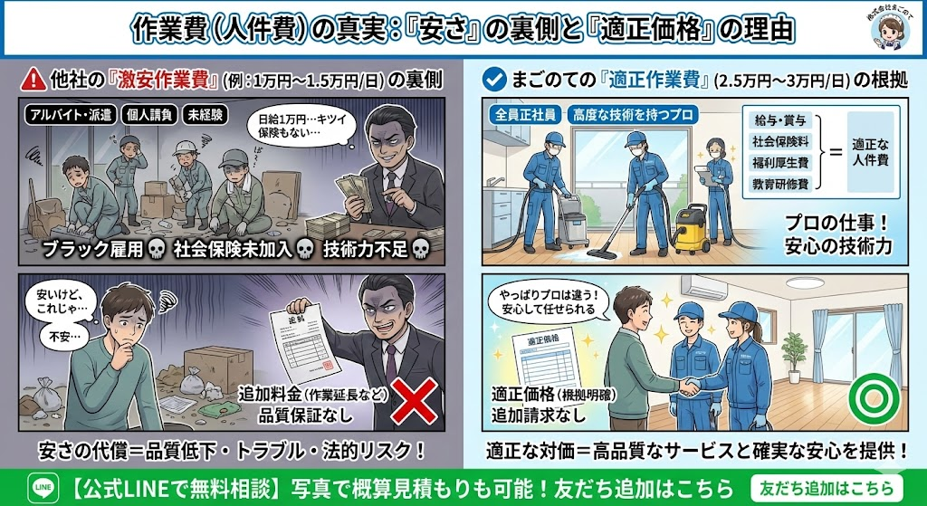 まごのてが作業費をしっかりもらう理由